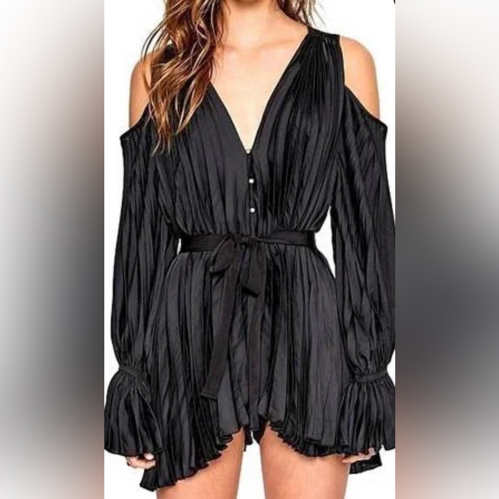 Alice McCall Pleated Playsuit - Picture 2 of 3